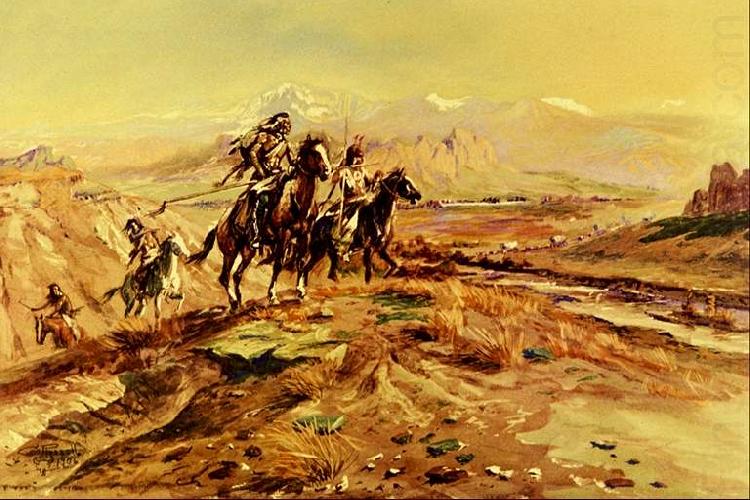 Charles M Russell Intruders china oil painting image